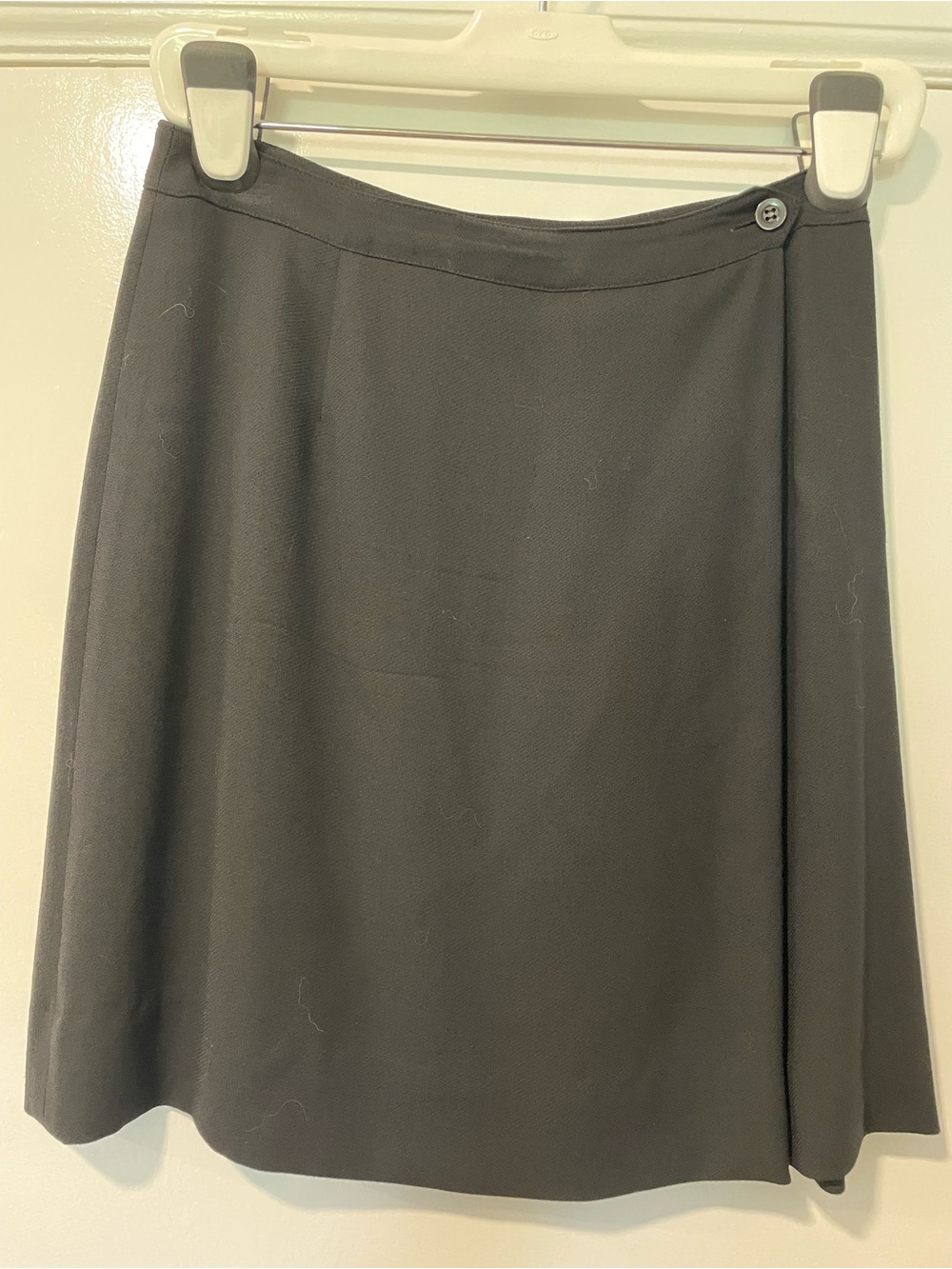 Jones New York Black A-Line Skirt with Side Button